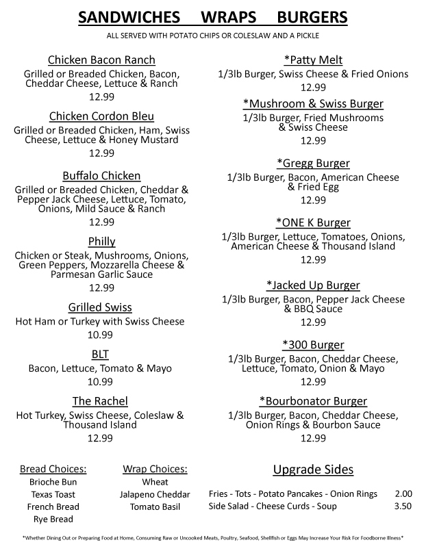 Food Menu Page 3