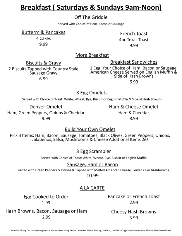 Food Menu Page 4
